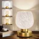 JACKYLED Cordless Touch Lamps for Nightstand with 3 Color Modes & Smooth Dimming, Rechargeable Decor Table Bedside Lamp, Small Desk Lamp for Bedroom, Living Room, Dining Table,Small Spaces,Gifts