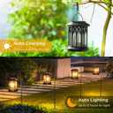 WdtPro 4 Pack Solar Lantern Outdoor Lights, Upgraded Bright Solar Lanterns Outdoor Waterproof, Hanging Solar Powered Lantern Over 12Hrs Lights for Outside Garden Yard Patio Tree Path Decor