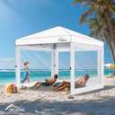 Acepic Clear Canopy Sidewalls for 10x10 Pop Up Tent, Transparent Window Curtain Cloth, 8 Mil PVC Enclosure Fabric with Zipper, Grey (3Pack Sidewalls Only, Not Included Frame&Top)