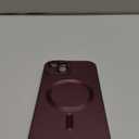 LEKEVO Magnetic for iPhone 15 Pro Case [Compatible with Mag Safe][Built-in Camera Lens Protector] Slim Soft Silicone Bumper Shockproof Metallic Shine Phone Case (Burgundy)