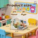Koko's Cat Town DIY Miniature House Kit, Tiny White House Series Kitchen Building Kit, Purrfect Dollhouse with 256PCS, Cat Toys Gift for Girls Boys Teens Kids Ages 3+