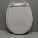 17 in Toilet Seat with Cover Soft Close, Toilet Lid Slow Close Quiet No, Easy Installation & Release,Safe PP Material Easy Clean, Comfortable Ergonomic Design, Suitable to Round Toilets,White