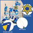 36 Pieces Hanukkah Ornaments Happy Hanukkah Wood Sign Jewish Hanukkah Decorations Star of David Ornament Menorah Ornament Dreidel Hanging Decoration Hanukkah Tree Decorations for Wall Gifts Holiday