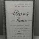 SRSZHIYUE Bless This Home Wall Decor 16"×24" Modern Rustic Farmhouse Inspirational Blessing Sweet Family Quote Scripture Sign for Living Room Bedroom House Wall Art Hanging (Black)