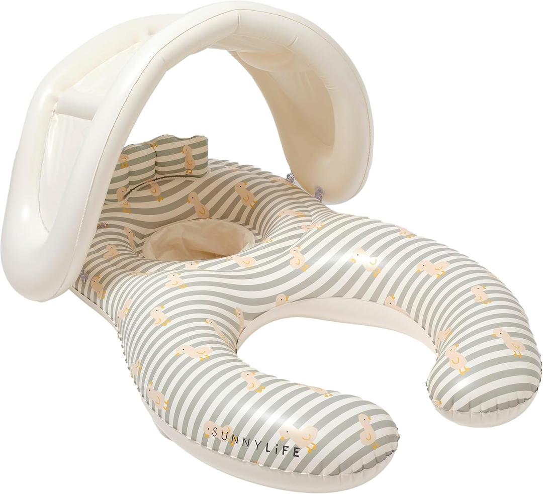 Float Together Baby Seat | Duck Sage Stripe
