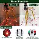 AMENON 26.2 Ft 80 Led Candy Cane String Lights Christmas Decor Battery Operated Fairy Lights Remote Control with Timer 8 Modes Holiday Xmas Decorations Indoor Outdoor Home Party Bedroom (Warm White)
