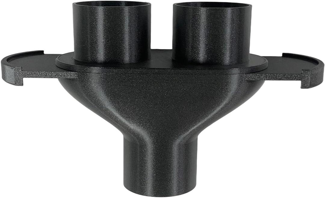 2.5in Heavy-Duty Wet Dry Vacuum Y Splitter with Blast Gate Dual Hose Shop Vac Adapter Compatible with Craftsman Ridgid Wet/Dry Vacuums