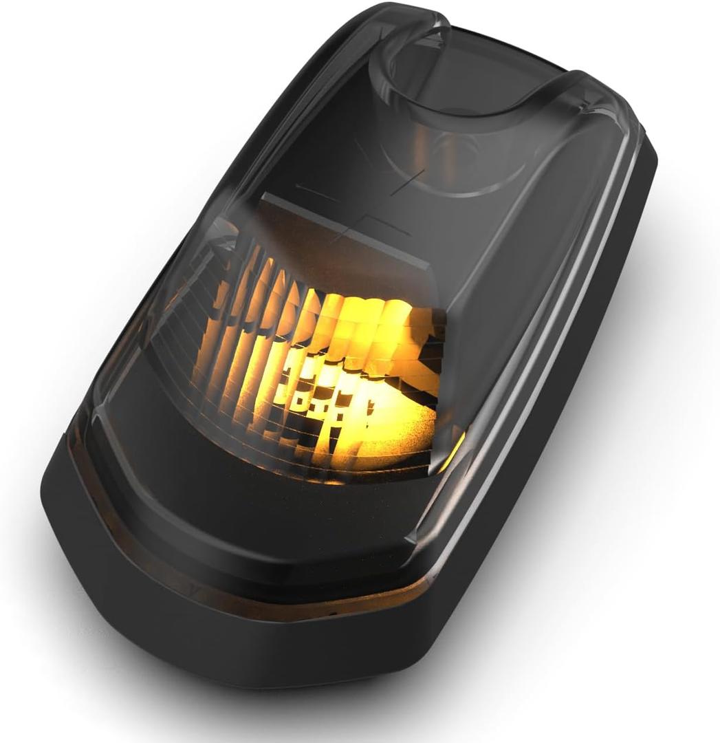 Amber LED Smoked Cab Clearance Lights,Cab Rooftop Marker Running Lamps Compatible With Ford F250 F350 F450 F550 2017-2022 Super Duty Pickup Trucks