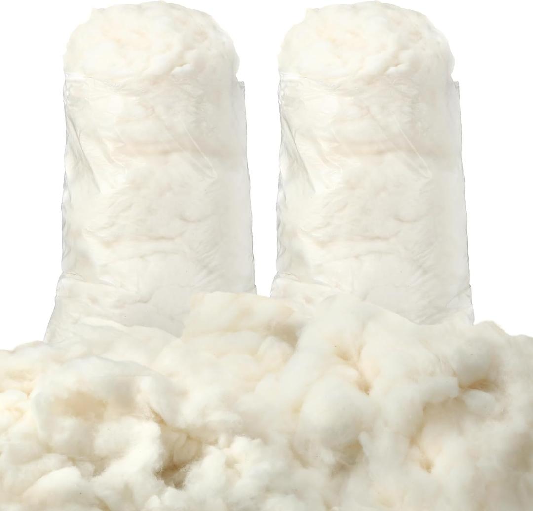 Wesnoy 1000g/2.2lb Cotton Stuffing for Stuffed Animals Soft Pillow, Natural Cotton Fiber Filling Batting, for Toys, Cloud Decorations, and More