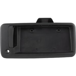 JDMSPEED Exterior Rear Door Handle Compatible with 1996-2015 Chevy Express GMC Savana 1500 2500 3500 Van License Plate Bracket Holder Black Plastic Replaces 25989400, 15167638, 15269298
