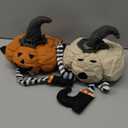 Ogrmar 2 Pcs Halloween Decorations - 23" Stuffed Plushie Pumpkin Doll with Witch Hat and Black Boots for Home Party Table Decor