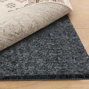 8x10 Ft Non Slip Rug Pad, Dual Surface Felt and Rubber Gripper Backing, 1/4 inch Thick Carpet Liner for Hardwood Floors, Under Area Rug Protective Cushioned Pads, Keep Rugs Safe and in Place