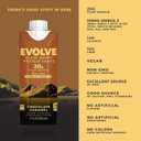 Evolve Plant Based Protein Shake, Chocolate Caramel, 20g Vegan Protein, Dairy Free, No Artificial Sweeteners, Non-GMO, 10g Fiber, 11oz, (12 Pack) (EXP 07/20/26)