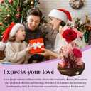 Valentines Day Flowers Gifts for Women,Forever Real Preserved Roses in Glass Dome,Valentines Day Roses Gifts for Her Wife Women Best FriendPink