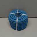 MERIANE Double Braid Polyester Rope 1/2inch 50ft, 5290lbs Breaking Strength, Blue Arborist Rigging Rope for Various Indoor Outdoor Applications Hiking Camping Swing Sailing