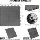 ToLanbbt 12" x 12" Garage Floor Tiles Interlocking, Non-Slip for Basement