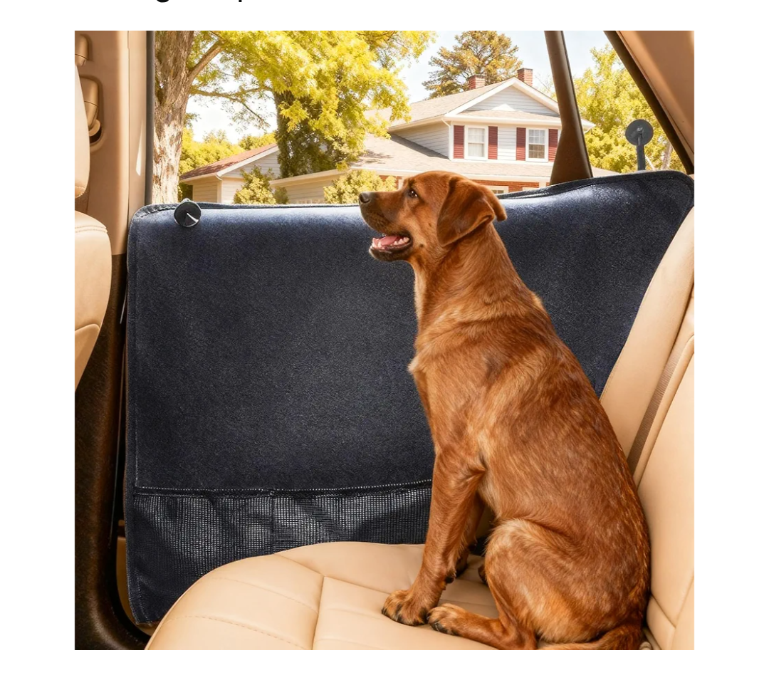 Durapower Dog Car Door Protector丨2 Pack Extra Big & Thick Anti Pet Scratching Waterproof Vehicle Door Covers Guard Truck Interior Panel Safe SUV Universal 600D Black