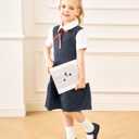 Stelle Girls Ruffle Socks Uniform Dress Ankle Crew Sock 3/5/6 Pairs for Kid (XS)