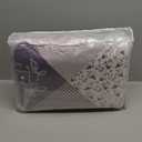 Dinjoy Purple Quilt Set Queen Size, Reversible Floral Plaid Patchwork Pattern Bedding Set Soft Microfiber Lightweight Bedspread Coverlet 3 Piece Spring Summer Use (90x90 inches)