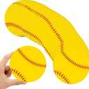 Tenceur 80 Pcs Softball Cutouts 5.91 Inch, Sports Party Decorations DIY Paper Ball Cut Outs with Glue Points, Bulletin Board Poster Sport Theme Party Birthday Baby Shower Game Day Wall Decor Supplies