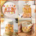 Fall UV DTF Cup Wraps: 12 Pcs Cute Watercolor Pumpkin UV DTF Cup Wraps for 16 oz, Autumn UVDTF Stickers Decals Waterproof, Rub On Transfers DIY Crafts
