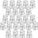 Clear Glass Candlestick Holders 24PCS, 2.1" H Taper Candle Holders Bulk for Pillar Candles, Taper Candles, Glass Candle Holders for Wedding, Party&Festival
