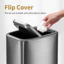 Stainless Steel Bathroom Trash Can with Swing Lid,4gallon Small Metal Garbage can Trash Bin Wastebasket for Office Bedroom Powder Room (Silver)