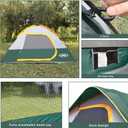 Camping Tent 2-4 Person, Waterproof Windproof Tent with Rainfly Easy Set up-Portable Dome Tents for Camping