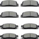 8PCS Front Rear Ceramic Brake Pads Replacement Kit Fits 2007-2012 For Ford F-250 Super Duty,2005-2012 For Ford F-350 Super Duty (D1067 D1069)