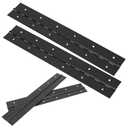 ASMJMJ 12Inch Piano Hinge Heavy Duty, 4PCS Black Stainless Steel Long Piano Hinges Boat Hinges, 2''Open Width for Folding Cabinet Door Butt Hinge