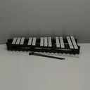 Foldable Glockenspiel Xylophone, 30 Note Glockenspiel Xylophone Wooden Frame Aluminum Bars Educational Percussion Musical Instrument Gift with Carrying Bag