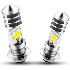 AC/DC 9-48V P15D LED Bulb,1800LM Super Bright H6M ATV LED Headlight Bulbs,4xCOB Chips Hi/Lo Beam Replement for Motorcycle,Yamaha,ATVS YFM350 450 400 660 700 Raptor.2-Pack., Silver