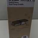 Bella 10"x 20" Ceramic Fold-n-Store Dual Temp Griddle, Fits-anywhere Kitchenware, EverGood Ceramic Nonstick Coating, 2 Temperature Zones up to 400F, Dishwasher Safe Drip Tray, 1500 Watt, Oatmilk