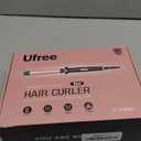 Ufree 5 in 1 Curling Iron with Interchangeable Ceramic Barrels (0.35"-1.25"), Curling Wand Set with Flat Iron Hair Straightener, Instant Heat Up, Dual Voltage Hair Curler, Gifts for Women (Rose Gold)