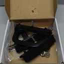 Sliding Patio Door Handle Set with Mortise Lock, Suitable for Sliding Glass Patio Door Thickness from 1.5in to 2in, 4-15/16" Screw Holes, Need to Drill, Reversible Design, Keyed, Black