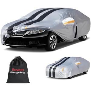  10 Layers Sedan Car Cover Custom Fit for Honda Accord(2001-2025), 100% Waterproof All Weather for Automobiles, Gift with Towel, Heavy Duty Car Covers for Rain Sun UV Protection with Door Zipper. : Automotive