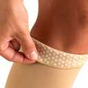 Truform 20-30 mmHg Compression Stockings for Men and Women, Knee High Length, Dot Top, Closed Toe, Beige, Large (Large (1 Pair))