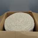 Handcrafted Eco-Friendly Breathable Padded Knitted Straw Flat Seat Cushion/Straw futon Cushion (Round Silk Wadding Filling 45cm(17.72in), Pack of 6