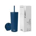 Simple Modern Classic Tumbler with Lid and Straw | Insulated Iced Coffee Cup Reusable Stainless Steel Water Bottle Travel Mug | Gifts for Women Men Her Him | 24oz | Blue