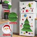 Christmas Tree Fridge Magnets SetMagnetic Christmas Decorations with Santa, Reindeer & Gift Boxes, Reusable Holiday Ornaments for Refrigerator, Home, Office, Kitchen & Metal Surfaces