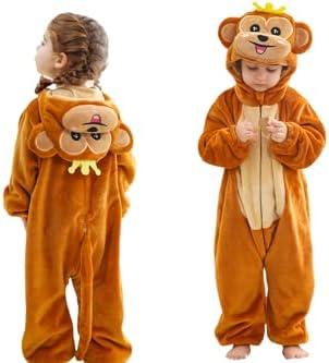 Vervsolys Animal Onesie Costumes for Kids, Plush One-Piece Pajamas, 110/90