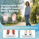OrthoComfoot Women's Wide Plantar Fasciitis Inserts, Breathable Comfort Arch Support Insoles for Diabetes & Flat Feet, 240LBS+ Heavy-Duty Adjustable TPU, Work Boot Orthotic Insoles, Size 8 Women