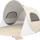 Wolfwise Pop Up Beach Tent, Easy Setup Sun Shade Shelter Foldable 6-7Person