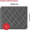 SlipToGrip Universal Door Mat, Plaid Design - Grey, 42 x 5 - No Slip, Durable and Washable, Outdoor and Indoor Floor Welcome Mat Entry - Front Door, Dust Absorbent, 2pk