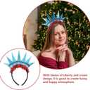 Amosfun Statue of Liberty Crown Headband Lightweight Party Hair Accessories for Independence Day Celebration Photo Props (S)