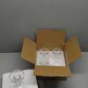 Glass Candle Holder Set of 4, Clear Candlestick Holders for Pillar Candles, 4.5" H, Candle Stand Decorations for Living Room