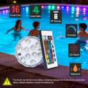 POLENTAT Submersible LED Lights with Remote, 16 Colors 4 Modes Battery Powered Waterproof LED Pool Lights for Inground Pool Above Ground Pool Bathtub Decoration (4-Pack)
