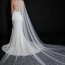 114inch Cathedral Wedding Veil Sparkle Long Glitter Bridal Veil 1 Tier Tulle Chapel Hair Accessories with Comb for Women and Bride