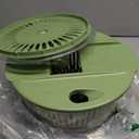 SUSTEAS Salad Spinner Large, Vegetables Wash Bowl, Fruits & Herb Lettuce Dryer with 5 Blade Slicer Egg Yolk Strainer Shredder for Efficient Salad Preparation and Food Washing, 4.25Qt