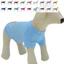 Lovelonglong Pet Clothing Dog Costumes Basic Blank T-Shirt Tee Shirts for Small Dogs Light-Blue, Size: L